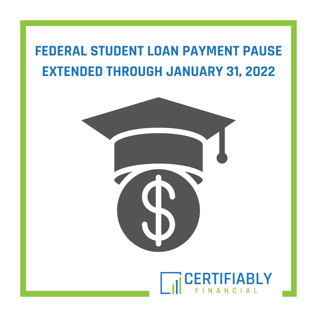 Federal Student Loan Payment Pause Extended Through January 31, 2022